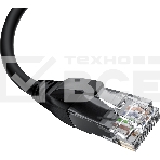 Патч-корд прямой 10.0m UTP кат.5e, черный, верхний угол, литой, ethernet high speed, RJ45, T568B, фото2