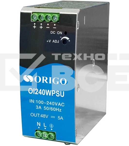 Источник питания ORIGO Power Supply for OIxxxx series, 240W, 48V DC output, -40 to 70 °C, DIN-Rail