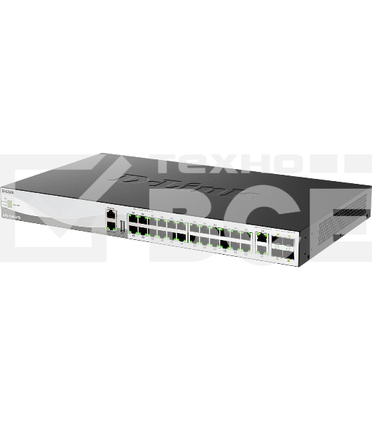 Коммутатор Multigigabit Managed L3 Stackable Switch 24x2.5GBase-T, 2x10GBase-T, 4х25GBase-X SFP28, Surge 6KV, CLI, 1000Base-T Management, RJ45 Console, USB, RPS, Dying Gasp