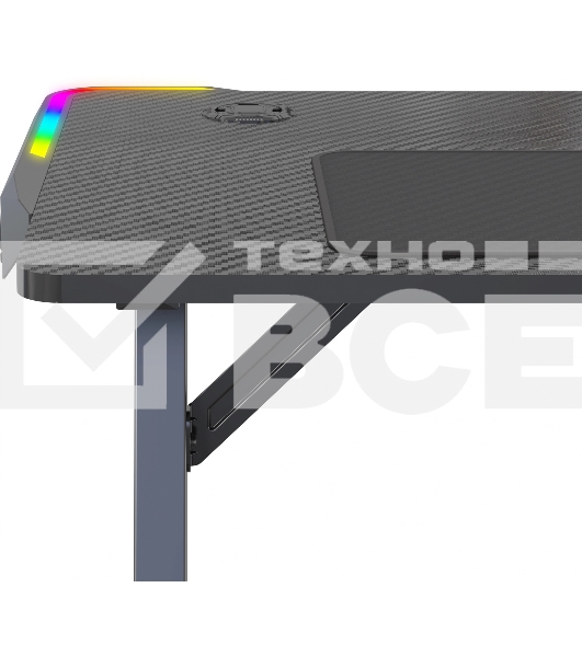 Стол игровой Cactus CS-GTZ-BK-RGB столешница ДСП, черный каркас черный