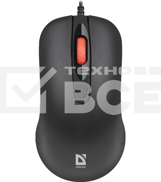 Мышь проводная Defender Omega MB-522 черный, 1600 dpi, USB, кнопки - 4