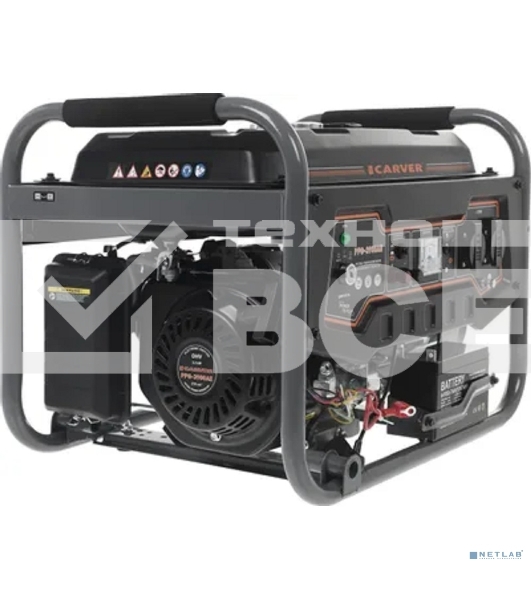 Электрогенератор бензиновый Carver PPG-3900АE, 3.2 кВт, 65дБ, 46 кг