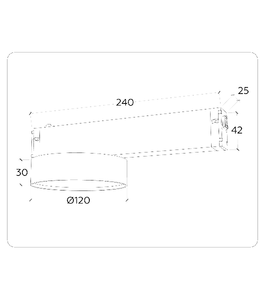 Управляемый светодиодный светильник для шинопровода Magnetic Ambrella light GL1381 BK черный IP20 15W 3000K-6400K 220V 120° D115/232*115*77 (Без ПДУ)