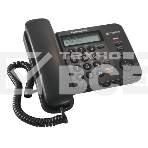 Телефон проводной Panasonic KX-TS2358RUB черный АОН,Caller ID,ЖКД,блокировка набора,выключение микрофона,кнопка 