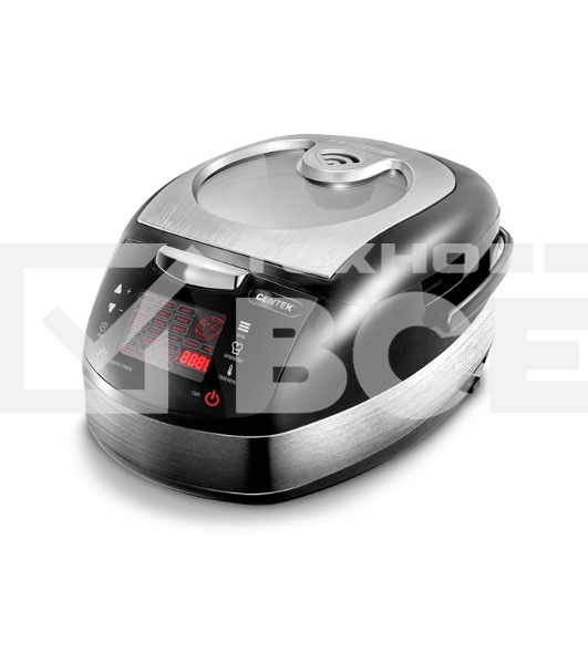 Мультиварка Centek CT-1472 Ceramic <чёрный/сталь> 860Вт, 5.0л, LED, 21 программа