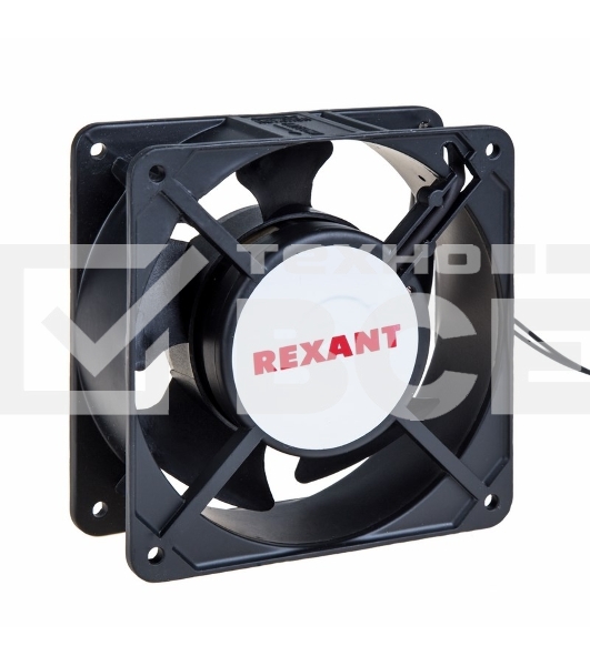 Вентилятор для корпуса Rexant RХ 12038HSL 220VAC черный, 120 мм, 2700 об/мин, 45 дБ, 2 pin