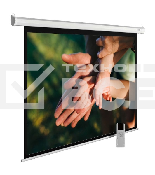 Экран Cactus 280x280см MotoExpert CS-PSME-280x280-WT 1:1 настенно-потолочный рулонный белый (моторизованный привод)