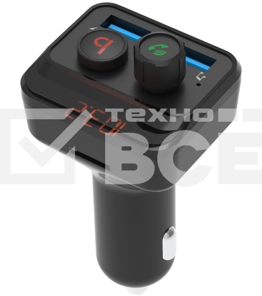 Автомобильный FM-модулятор Ritmix FMT-B100 черный BT USB (80000554)