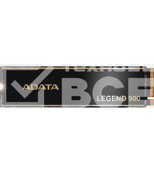 Накопитель SSD ADATA LEGEND 900, 2000Gb, PCIe 4.0 x4, 2280, NVMe, R/W 7000/5400, с радиатором