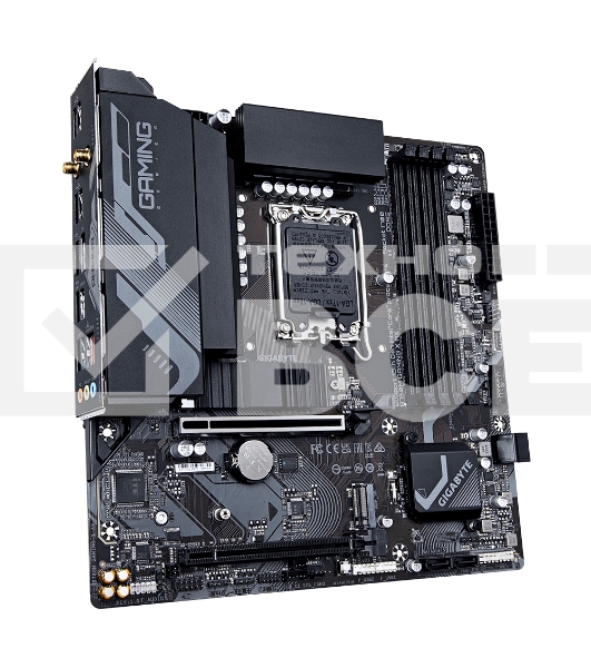 Материнская плата Gigabyte B760M GAMING X AX, LGA 1700, Intel B760, 4xDDR5, 4xSATA, 2xM.2, 1xPCIe 4.0 x16, 1xPCIe 3.0 x16, 1xHDMI, 1xDP, 1x 2.5Gb LAN, 5xUSB-A 2.0, 3xUSB-A 3.2 Gen 1, 3x3.5 мм, 7.1, mATX