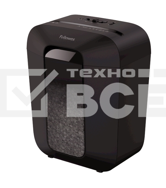 Шредер Fellowes PowerShred LX50 черный (секр.P-4)/перекрестный/9лист./17лтр./скрепки/скобы/пл.карты