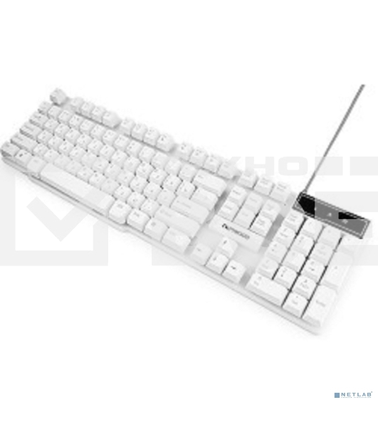 Клавиатура Гарнизон GK-200, USB, белый, механизированные клавиши