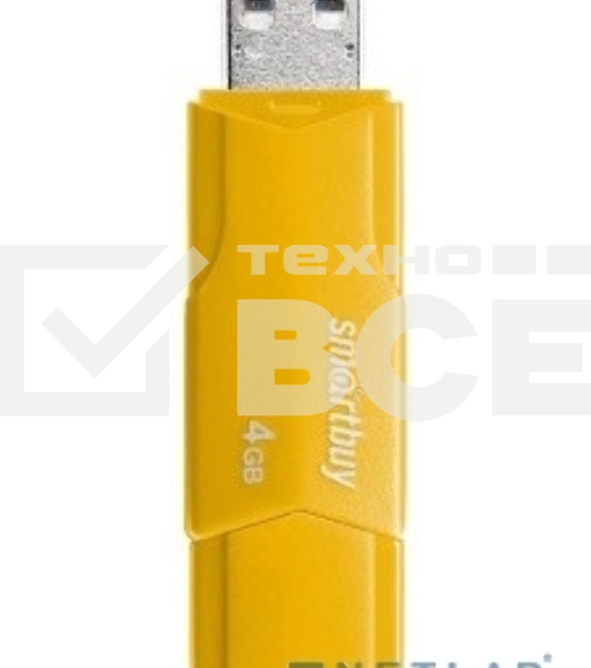 Флеш диск SmartBuy 4GB CLUE Yellow (SB4GBCLU-Y)