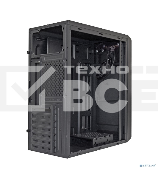 Компьютерный корпус Miditower ExeGate XP-332 Black, ATX, <XP500, Black,120mm>, 2*USB, Audio