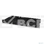 Вентиляторный модуль Cabeus, 19', 220V, 1U, 45х480х170 мм (ВхШхГ), вентиляторов: 2, поток: 300 м3/ч, для шкафов, черный, фото 1