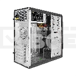 Компьютерный корпус Miditower ExeGate CP-604-UNS350 (ATX, БП UNS350 с вент. 12см, 2*USB, аудио, черный), фото4