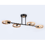 Светильник Ambrella light TR8248/4 BK/LWD черный/светлое дерево E27/4 max 40W 840*360*220, фото 1