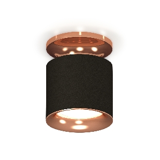 Светильник Ambrella Light XS7402122 SBK/PPG черный песок/золото розовое полированное MR16 GU5.3 (N7930, C7402, N7015)