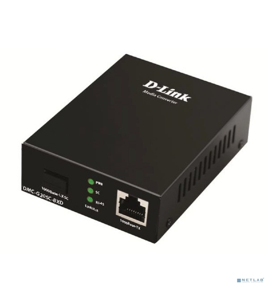 Медиаконвертер D-Link DMC-G20SC-BXD/A1A WDM с 1 портом 100/1000Base-T и 1 портом 1000Base-LX с разъемом SC (Tx: 1550 мкм; Rx: 1310 мкм) для одномодового оптического кабеля (до 20 км)
