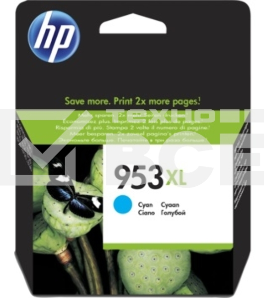 Картридж струйный HP 953XL F6U16AE голубой для HP OJP 8710/8715/8720/8730/8210/8725 (1600стр.)