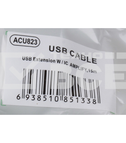 Кабель удлинитель Aopen активный ACU823-15M, USB2.0-repeater AM/AF 15м