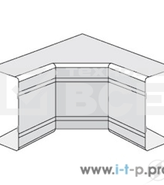 Угол для кабель-канала внутренний неизменяемый 90град. 80х60 NIA DKC 01828
