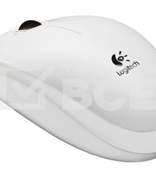 Мышь проводная Logitech B100 белый, 1000 dpi, USB, кнопки - 3