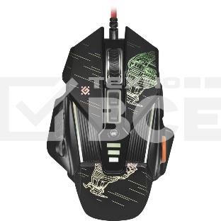 Мышь проводная Defender sTarx GM-390L черный, 3200 dpi, USB, кнопки - 8