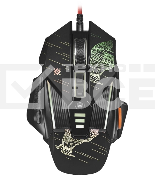 Мышь проводная Defender sTarx GM-390L черный, 3200 dpi, USB, кнопки - 8