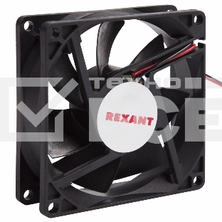 Вентилятор для корпуса Rexant RX 8025MS 24VDC черный, 80 мм, 2600 об/мин, 30 дБ, 2 pin