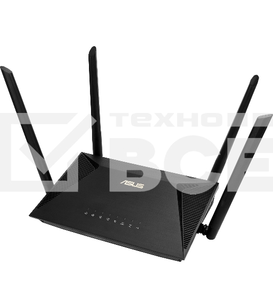 Роутер ASUS RT-AX53U  802.11b/g/n/ac/ax, до 574 + 1201 Mbps, 2,4 + 5 гГц, 4 антенны, USB