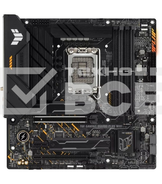 Материнская плата ASUS TUF GAMING B660M-PLUS WIFI, LGA 1700, Intel B660, 4xDDR5, 4xSATA, 2xM.2, 1xPCIe 5.0 x16, 1xPCIe 3.0 x4, 1xPCIe x1, 1xDP, 1xHDMI, 1x 2.5Gb LAN, 4xUSB-A 3.2 Gen 2, 1xUSB-A 3.2 Gen 1, 2xUSB 2.0, 1xUSB-C 3.2 Gen 2x2, 5x3.5 мм, 7.1, mATX