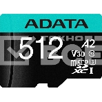Карта памяти MICRO SDXC 512GB W/AD. AUSDX512GUI3V30SA2-RA1 ADATA, фото3
