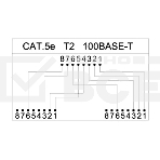 Розетки Hyperline SPL-YT4-E2-E2 Разветвитель 4Pr.T568A/T568B -) 2 x 2Pr.10BASE-T, фото 1