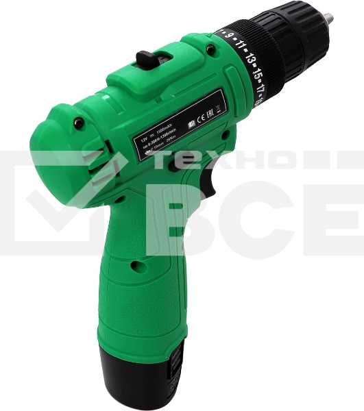 Дрель-шуруповерт аккумуляторная Zitrek Green 063-4041, Аккумуляторная, 12В