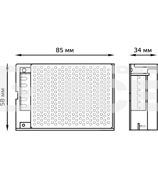 Блок питания LED STRIP PS 30Вт 12В Gauss 202003030