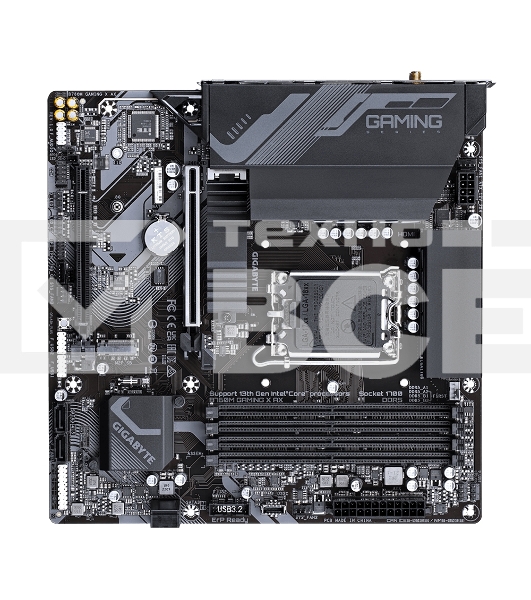 Материнская плата Gigabyte B760M GAMING X AX, LGA 1700, Intel B760, 4xDDR5, 4xSATA, 2xM.2, 1xPCIe 4.0 x16, 1xPCIe 3.0 x16, 1xHDMI, 1xDP, 1x 2.5Gb LAN, 5xUSB-A 2.0, 3xUSB-A 3.2 Gen 1, 3x3.5 мм, 7.1, mATX