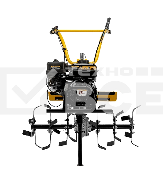 Мотоблок Denzel DPT-370X, 7 л.с., диск.сцеп, шир 90 см, глуб 35 см, фрез 3х4, ВОМ, передачи 3В/1Н