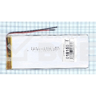 Аккумулятор Li-Pol (батарея) 3*65*140мм 2pin 3.7V/3000mAh
