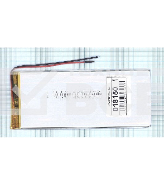 Аккумулятор Li-Pol (батарея) 3*65*140мм 2pin 3.7V/3000mAh