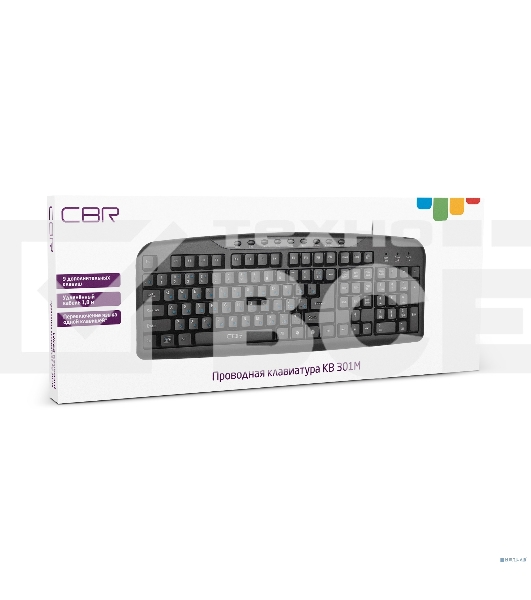 Клавиатура CBR KB 301M Black USB, Клавиатура 107+9 доп. кл.