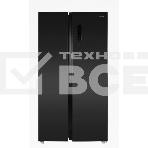 Холодильник Maunfeld MFF177NFSB черный глянц. инвертер двухкамерный Side by Side 263/170л морозилка сбоку, фото2