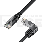 Патч-корд прямой 10.0m UTP кат.5e, черный, верхний угол, литой, ethernet high speed, RJ45, T568B, фото5