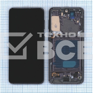 Дисплей для Samsung Galaxy S21 5G SM-G991B в сборе с тачскрином и рамкой TFT черный