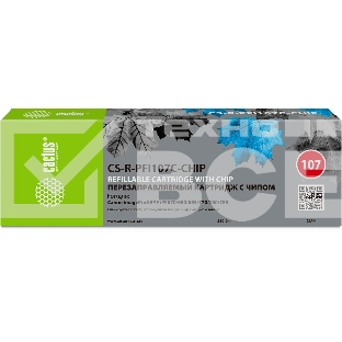 Картридж перезаправляемый струйный Cactus CS-R-PFI107C-CHIP голубой для Canon imageProGRAF iPF670/680/685/770/780/785