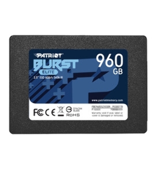 Накопитель SSD Patriot Burst Elite, 960Gb, SATA, 2.5', R/W 450/320