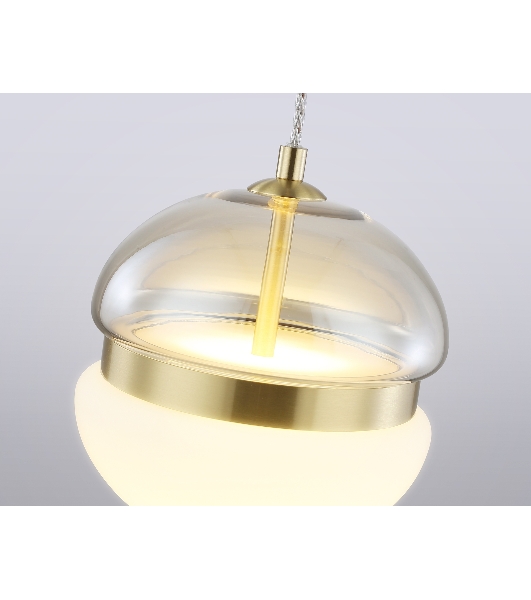 Подвесной светодиодный светильник Ambrella light LH11001 GD/FR золото/белый матовый 20W 3000K D180*200