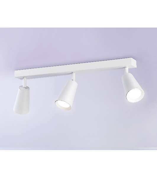 Накладной поворотный спот Ambrella light TA13148/3 WH белый GU10/3 max 12W 445*60*130