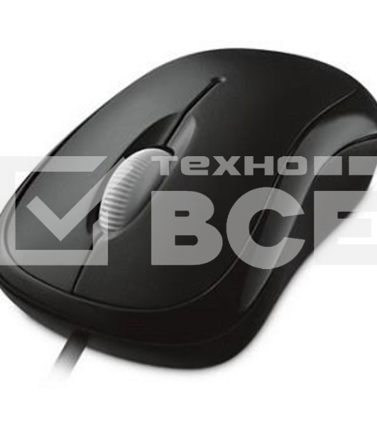 Мышь проводная Microsoft Basic черный, 1000 dpi, USB, кнопки - 3