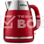 Чайник Kitfort 695-2-КТ Мощность 2200 Вт.Ёмкость 1,7 л.Режимы нагрева 100 °С.красный, фото 1